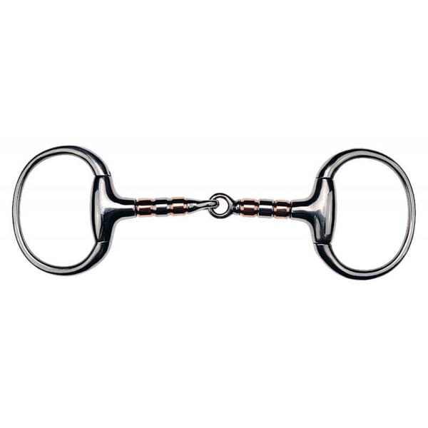 Feeling Tunn Olive Snaffle Med Rullar Silver 115 mm