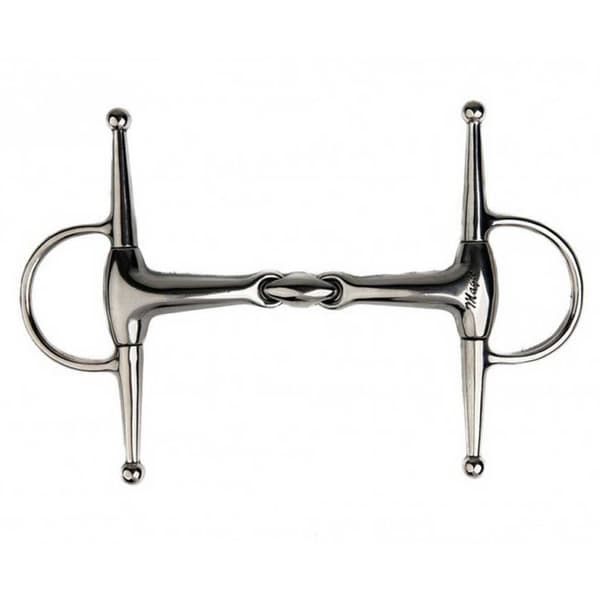 Metalab Dubbelfogad Äggbut Cheeck 18 Mm Snaffle Silver 135 cm