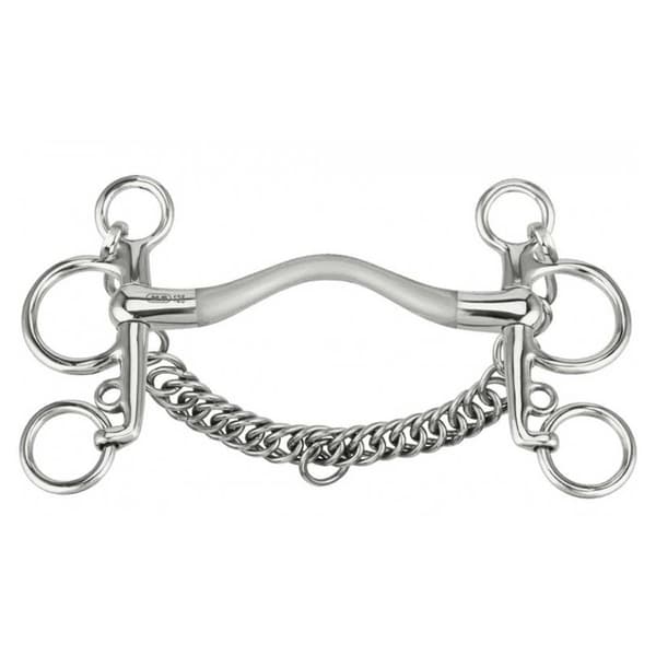 Sprenger Snaffle Satinox Pelham Low Port 14 Mm Silver 135 mm
