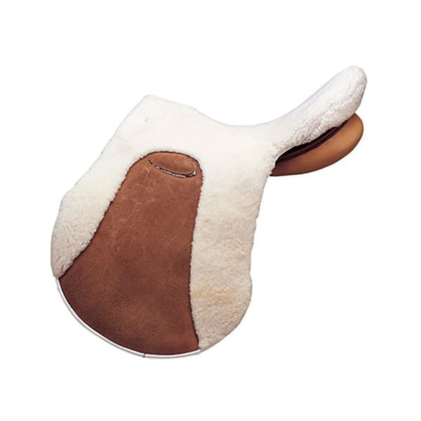 Hispano Hipica Sadeltaskebetræk I Engelsk Fleece Beige 17-18´´