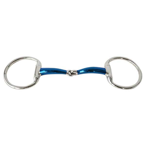 Sefton Olive Short Split Munstycke Royal Blue 14 Mm Snaffle Silver 12.5 cm