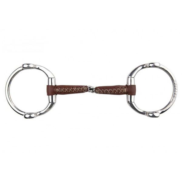 Metalab Læder Lifting Snaffle Olive Pincheless Gylden 135 mm