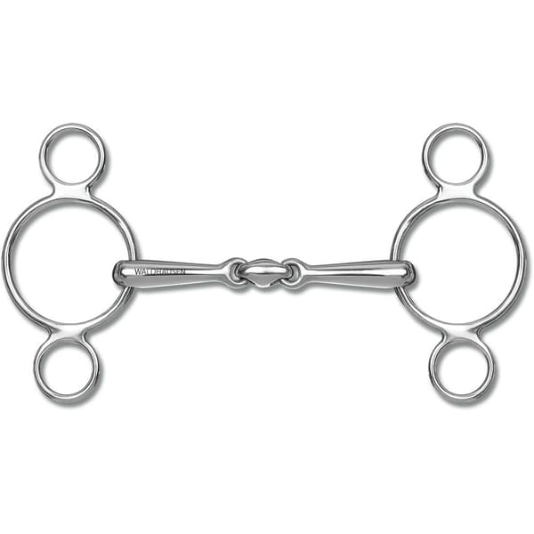 Waldhausen Double Jointed Ss Solid 3 16 Mm Snaffle Hopeinen 12.5 cm