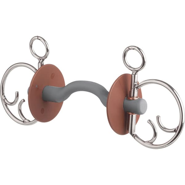 Beris Blødt Bit Kimblewick Tongue Port Snaffle Gylden 130 mm