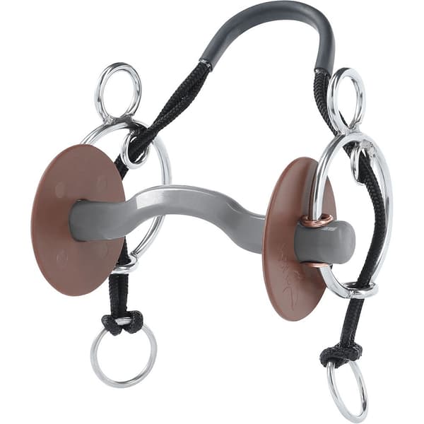 Beris Blød Hackamore Kombi Konnex Snaffle Søvfarvet 140 mm