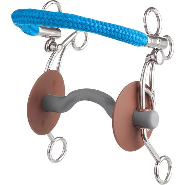 Beris Blød Hackamore Tandem Tongue Port Snaffle Søvfarvet 130 mm