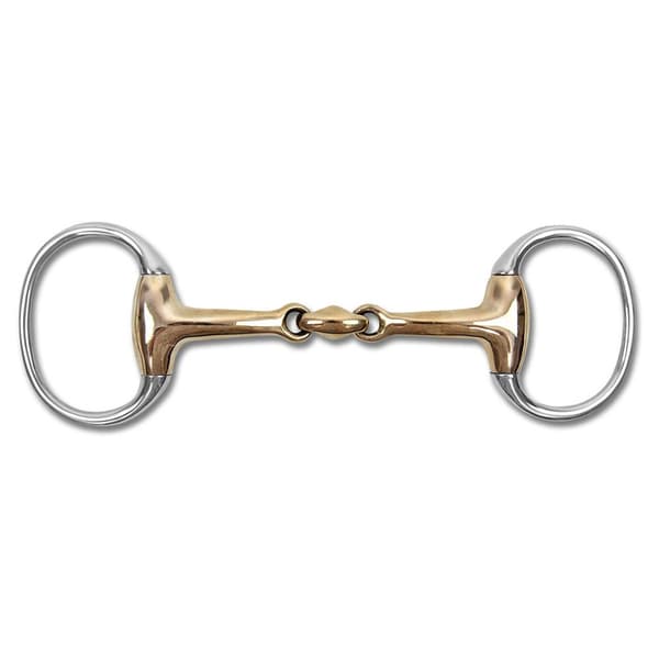 Waldhausen Double Broken Snaffle Egg Butt Gylden 12.5 cm