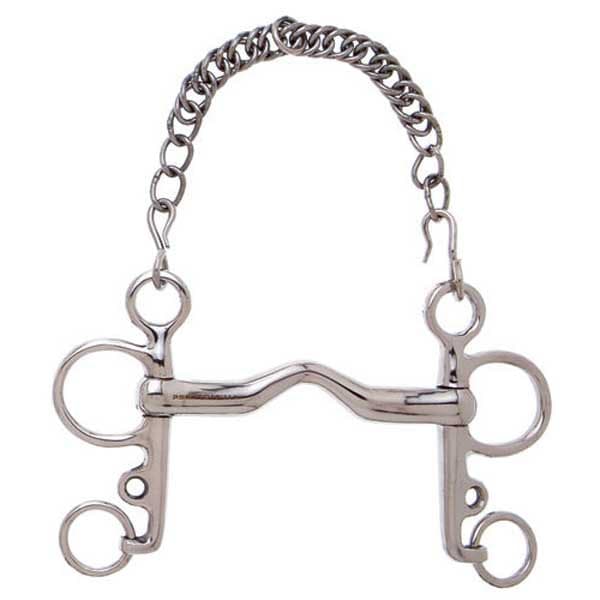Sefton Tjock Munstycke Portbit Pelham Silver 13.5 cm