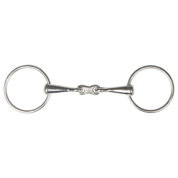 Horka Snaffle Double Joined Loose Ring Flat Link 16 Mm Hopeinen 155 cm