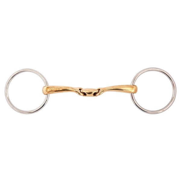 Br Kaksinivelinen Snaffle Anatominen Soft Contact 14 Mm Sormukset 70 Mm Snaffle Kultainen 12.5 cm