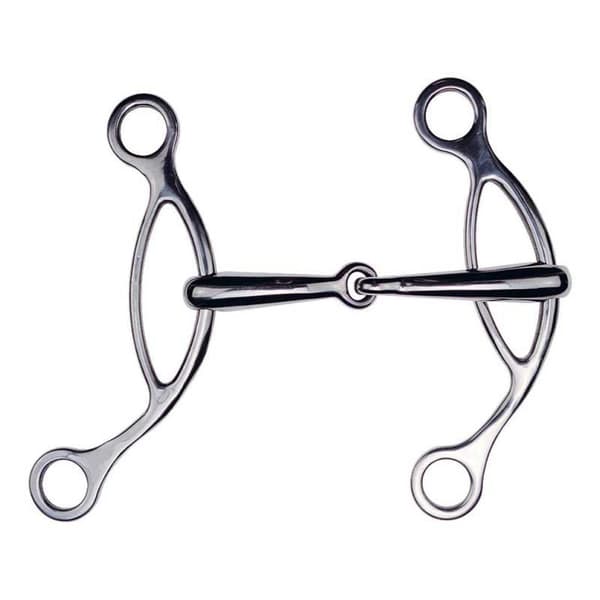 Feeling Amerikansk Bit Med Tjockt Munstycke Brisé Silver 135 mm