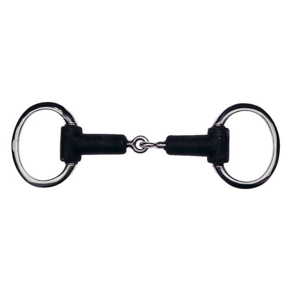 Feeling Gummi Olive Snaffle Silver 125 mm