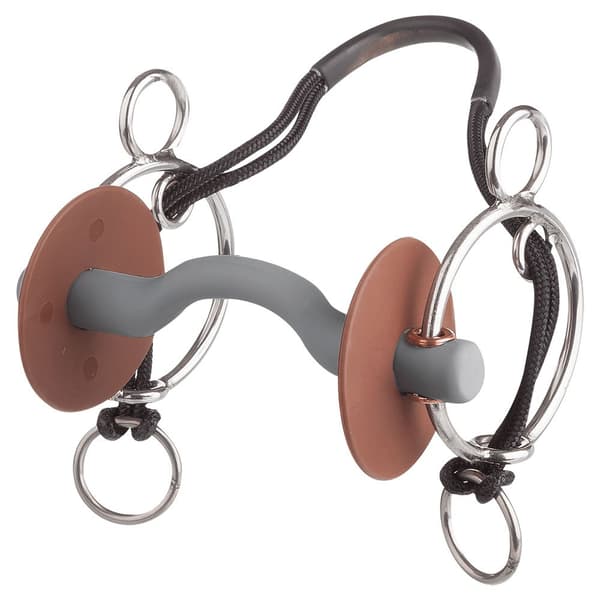 Beris Hårde Hackamore Kombi Tongue Port Snaffle Søvfarvet 130 mm