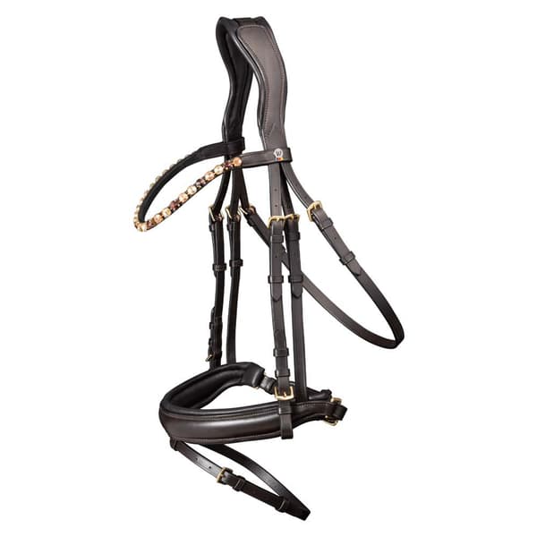 Waldhausen Trense X-line Goldheart Søvfarvet Full