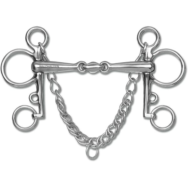 Waldhausen Pelham Double Broken Ss Solid Bit 6 Cm 16 Mm Silver 13.5 cm