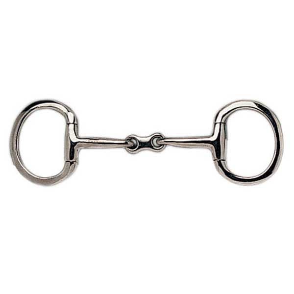 Sefton Eggbutt French Link Flat-edge Ring Snaffle Silver 13.5 cm