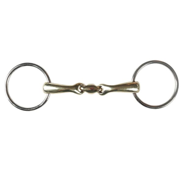 Horka Snaffle Double Joined Loose Ring Anatomic 14 Mm Kultainen 135 cm
