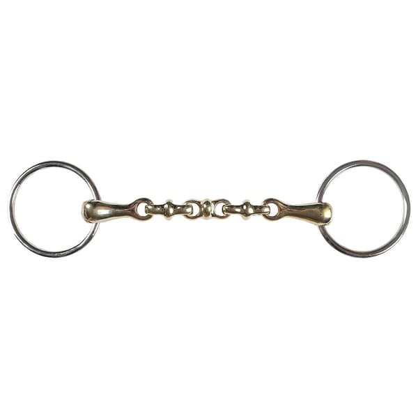 Horka Snaffle Loose Ring Waterford Gb 18 Mm Kultainen 115 cm