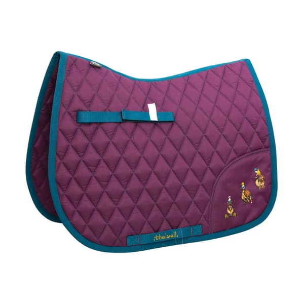 Thelwell Collection Pony Friends Horse Saddlepad Imperial Purple/Pacific Blue Shetland