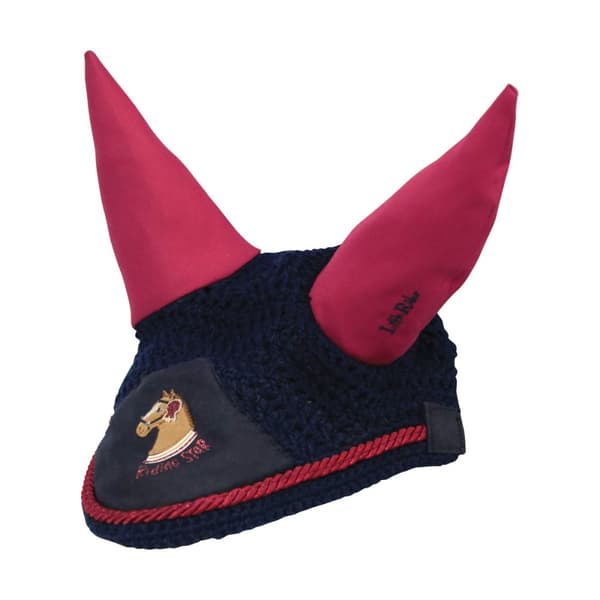 Little Rider Horse Fly Veil Navy/Burgundy Small Pony