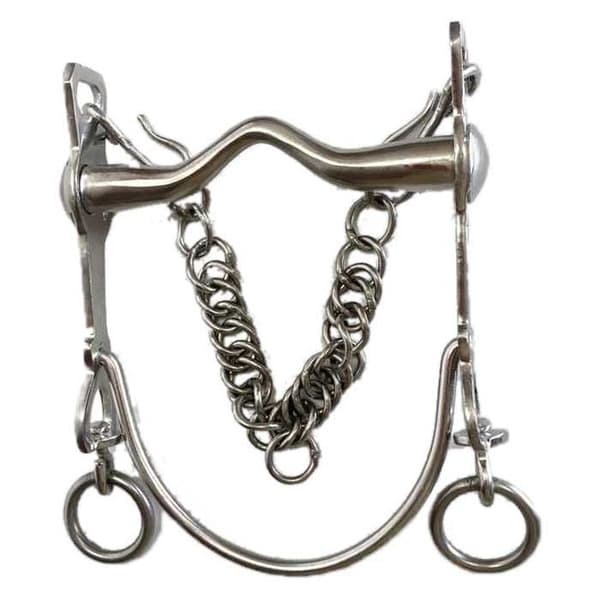 Marjoman Distribucion Forkromet Blødt Mundstykke Buet Stangbit Vaquero Søvfarvet 12.5 cm
