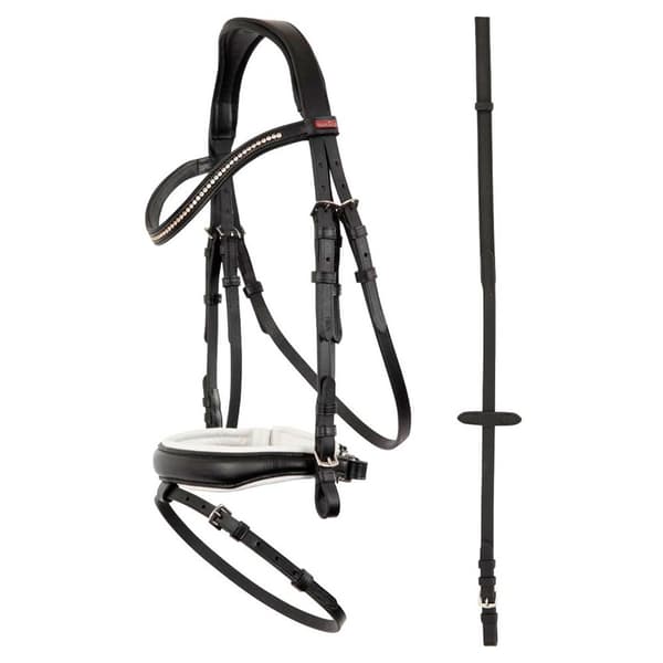 Premiere Bastiaw Och Non-skid Reins Bridle Svart Full