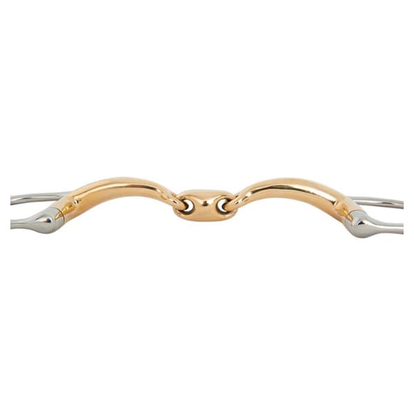 Br Double Jointed Dee Anatomiset Renkaat Soft Contact 14 Mm Snaffle Kultainen 12.5 cm
