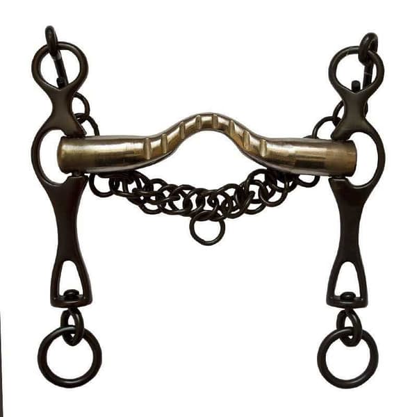 Marjoman Distribucion Forniklet Portugisisk Med Riflet Mundstykke I Rustfrit Stål Gylden 13.5 cm