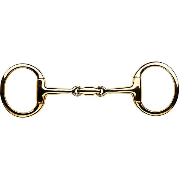 Feeling Anatomisk Double Break Olive Snaffle Cyprium Gylden 125 mm