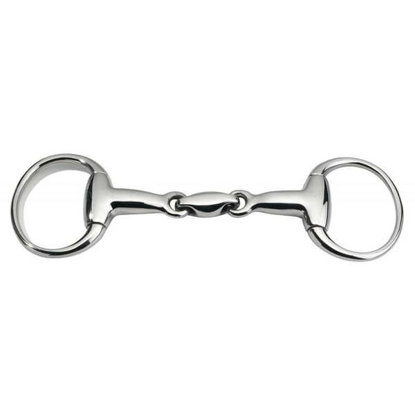 Feeling Rostfritt Stål Anatomical Double Break Olive Snaffle Silver 115 mm
