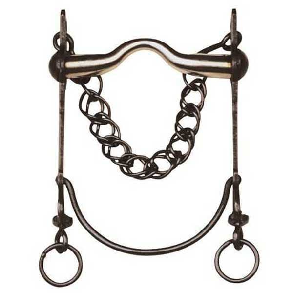 Marjoman Distribucion Ruostumattomasta Teräksestä Valmistettu Pehmeä Suukappale. Kaareva Tanko Vaquero Kultainen 12.5 cm
