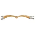 Miniatyrbillede 2 af 2: Br Enkeltleddet æggeskoddesnaffle Anatomisk Soft Contact 14 Mm Ring 65 Mm Snaffle Gylden 12.5 cm