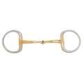 Miniatyrbillede 1 af 2: Br Enkeltleddet æggeskoddesnaffle Anatomisk Soft Contact 14 Mm Ring 65 Mm Snaffle Gylden 12.5 cm
