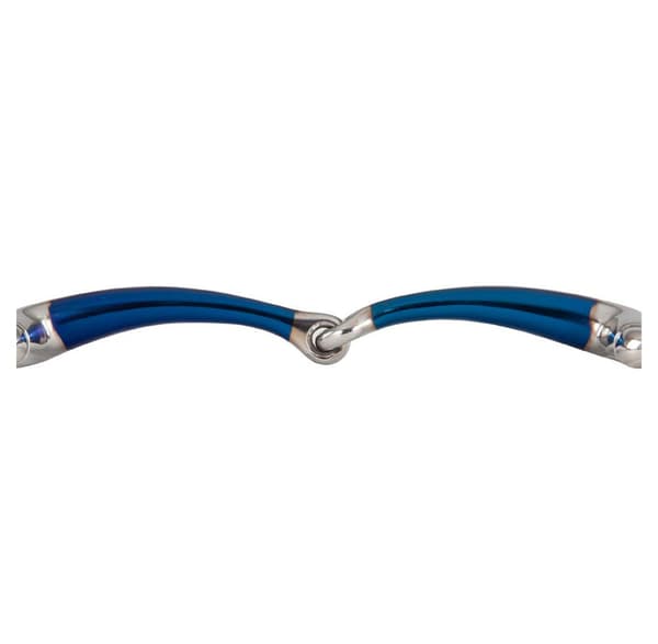 Br Enkelfogad Snaffle Sweet Iron Magic System 14 Mm Ringar 65 Mm Snaffle Blå 11.5 cm