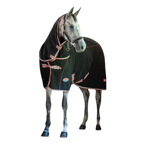 Weatherbeeta Therapy-Tec Combo Neck, Foldaway Horse Cooler Rug Black/Red/Silver 6´ 5"
