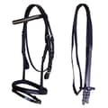 Pikkukuva 1 / 3: Marjoman Distribucion Snaffle Canvas-ohjat. Double Row Stone Otsanauhasuitset  Full