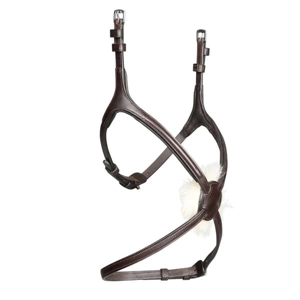 Velociti Lusso Leather Horse Grackle Noseband Havana Full