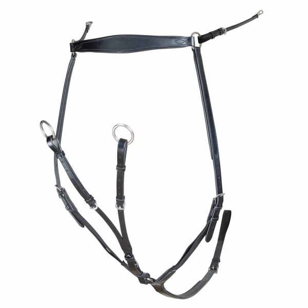 Velociti Rapida Leather Ergonomic Horse Breastplate Black X Full