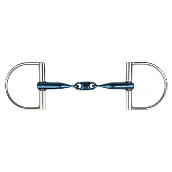 Metalab D Eco Blue 2 Rengas Snaffle Hopeinen 135 mm
