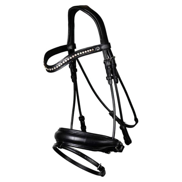 Dyon Matt Stor Vev Nosgrimma Träns Med Blixt Round Leather Collection  Full