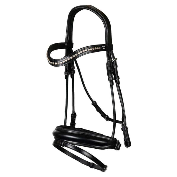 Dyon Matt Medium Vev Nosgrimma Träns Med Blixt Round Leather Collection  Cob