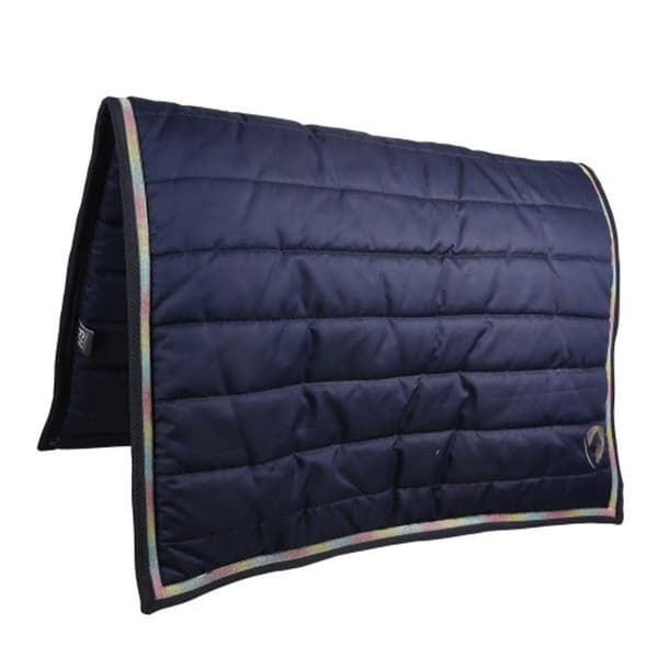 HySPEED Mystic Comfort Horse Saddlepad Navy/Rainbow Dust One Size