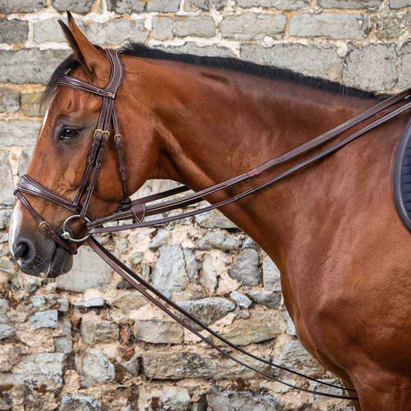 Dyon Fuld Læder D Collection 1/2 Tegne Tøjler Brun Pony