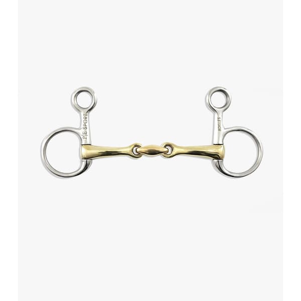 Premier Equine Brass Alloy Hanging Cheek With Lozenge Bit  11 cm