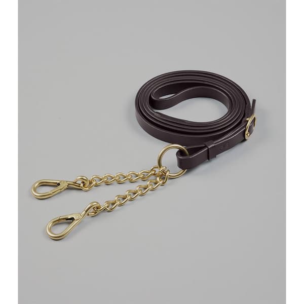 Premier Equine Leather Lead With Chain Coupling Tøjler