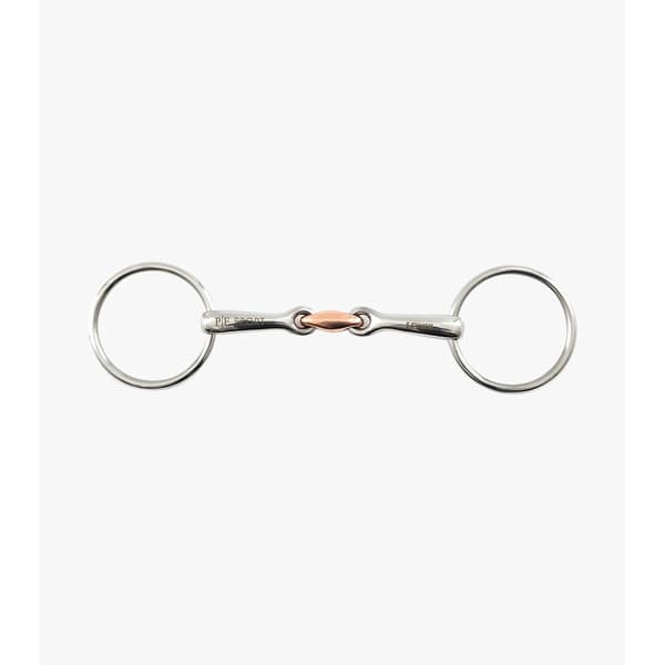 Premier Equine Loose Ring Snaffle With Copper Lozenge Bit  12 cm