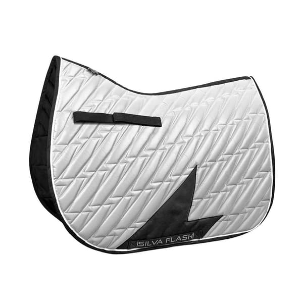 HyVIZ Silva Flash Reflective Horse Saddlepad Black/Reflective Silver Cob/Full