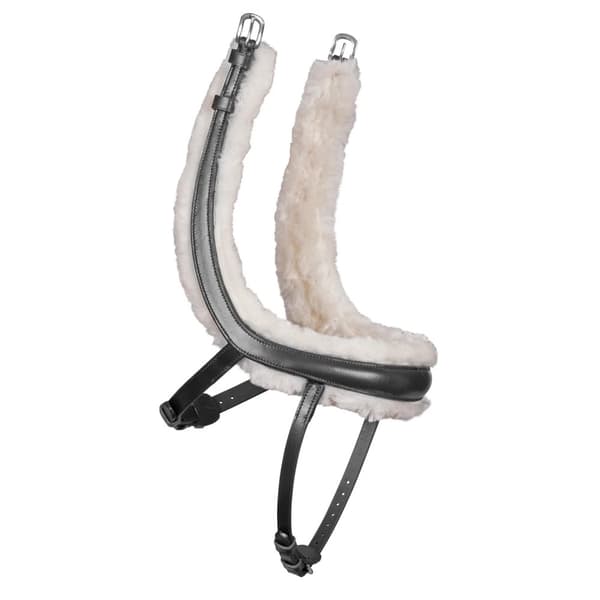 Velociti Rapida Fleece Lined Leather Curved Horse Flash Noseband