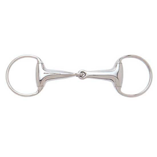 Sefton Tjock Fast äggbutt Rundad Ringsnaffle Silver 13.5 cm