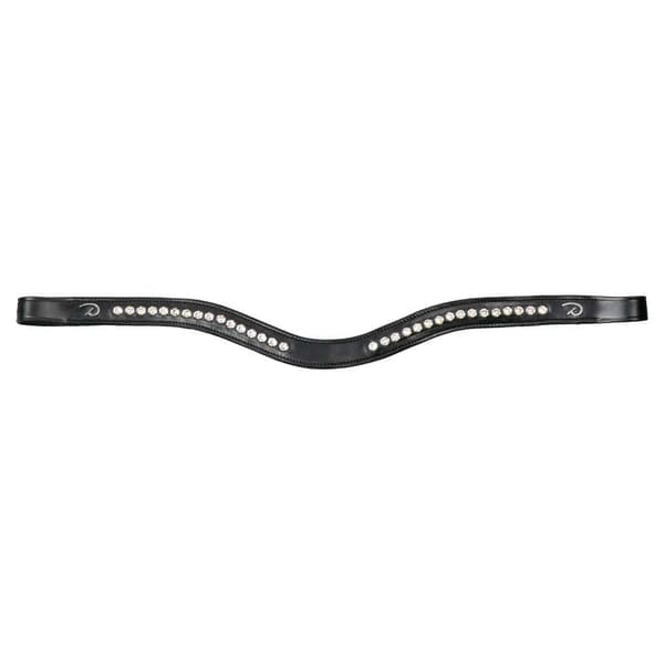 Dyon New English Collection Hvid Swarovski V-formet Pandebånd Sort Cob